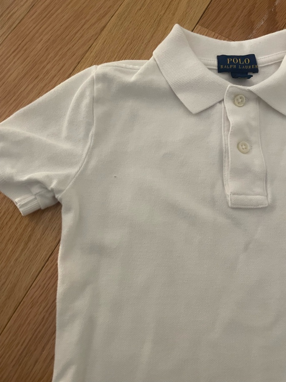 Polo by Ralph Lauren White Short-Sleeve Boys' Polo with Navy Pony - Picture 4 of 5